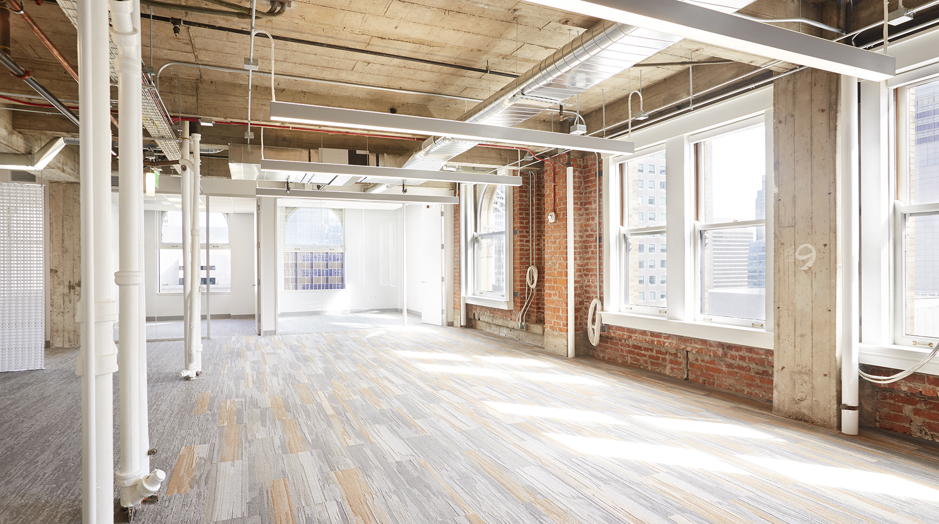 Industrial-style office space